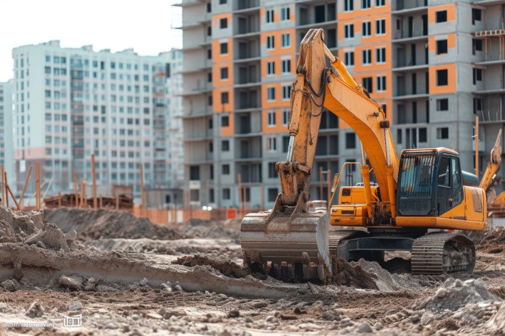 Pelleteuse sur chantier — terrassement et suivi de projet